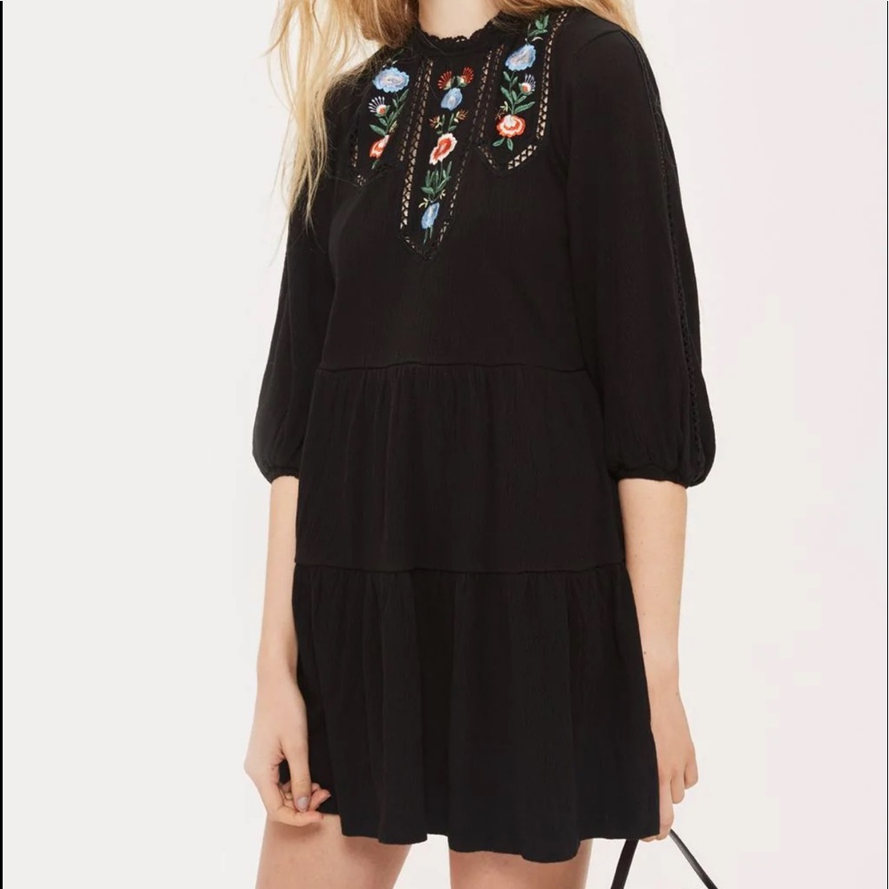 TopShop Dress with Embroidery Detail
